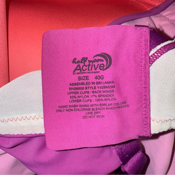 Half Moon Active Women's Colorblock Sports Bra, 40G - Picture 2 of 3